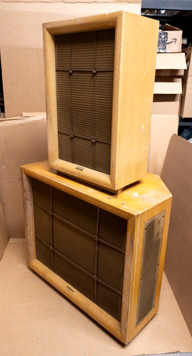 Vintage Electro Voice Regency Aristocrat Hifi Loud Speaker Wood Cabinet Lot of 2