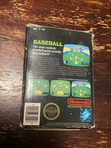 Vintage Baseball Game for Nintendo NES In Black Box - Picture 10 of 24