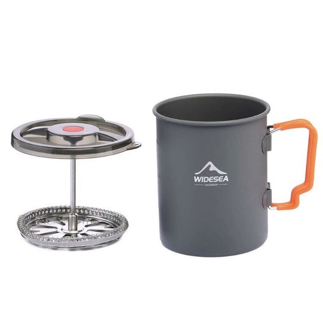 Camping Coffee pot with French press outdoor Mug Cup Hiking Trekking