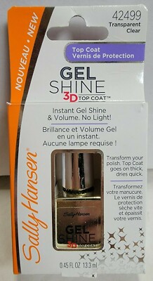 SALLY HANSEN Gel Shine 3D Top Coat 42499 Transparent Clear BUY 2 GET 1 FREE ADD3