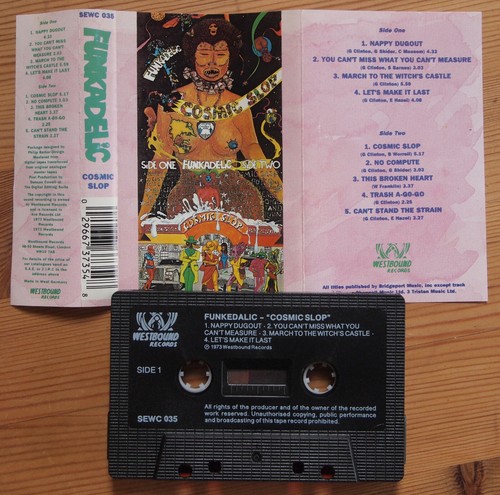 FUNKADELIC - COSMIC SLOP (WESTBOUND SEWC035) UK CASSETTE REMASTER / REISSUE - Picture 2 of 3