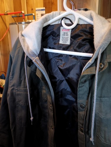 Dickies Canvas Insulated Coat /Jersey Hood, Reinforced Elbow, Medium NICE - Picture 2 of 7