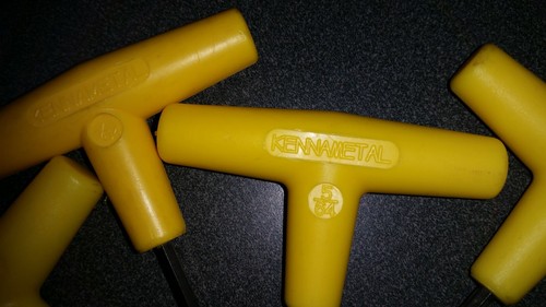 NOS KENNAMETAL USA made 4 pc T-handle set, 5/64, 7/64, 9/64, 5/32 hex - Picture 5 of 6