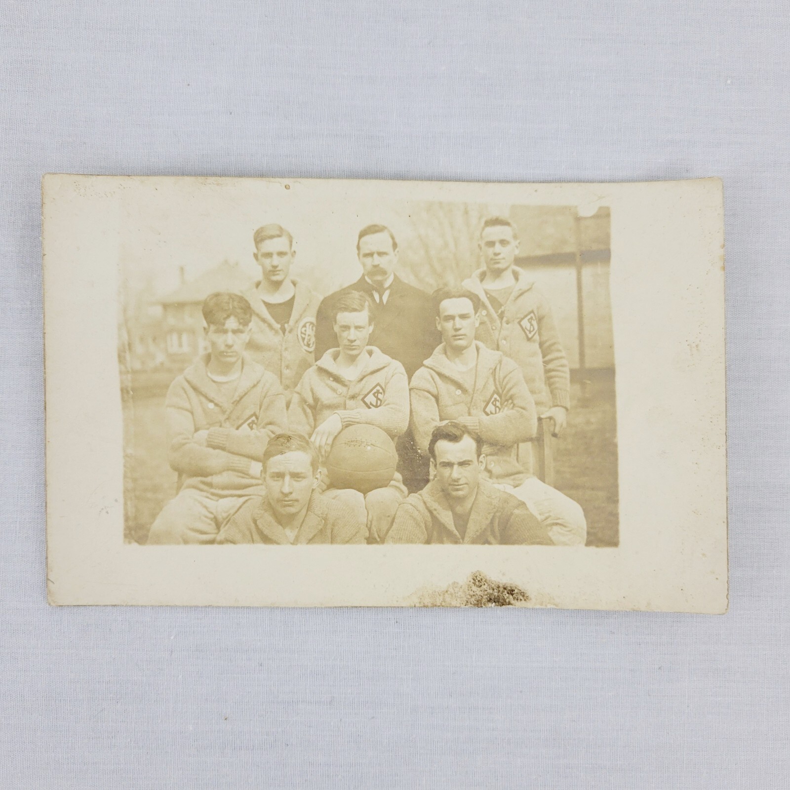 1910 Sandoval Illinois RPPC Postcard Basketball Team IL Athletics