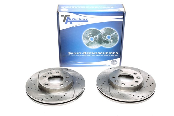 TA Technix Sport Bremsscheiben Satz VA FüR Mazda 323F VI 626 V SW Mazda 6-image
