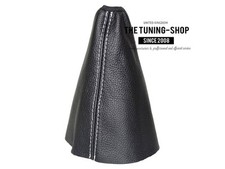 SCHALTMANSCHETTE SCHALTSACK FÜR FORD FUSION 2002-2008 LEDER SCHWARZ NAHT WEISS