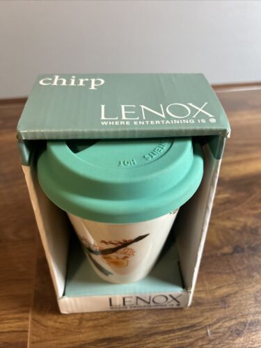 Tazza termica da viaggio Lenox doppia parete in ceramica - 12 oz Chirp #848511 nuova con scatola - Foto 4 di 11