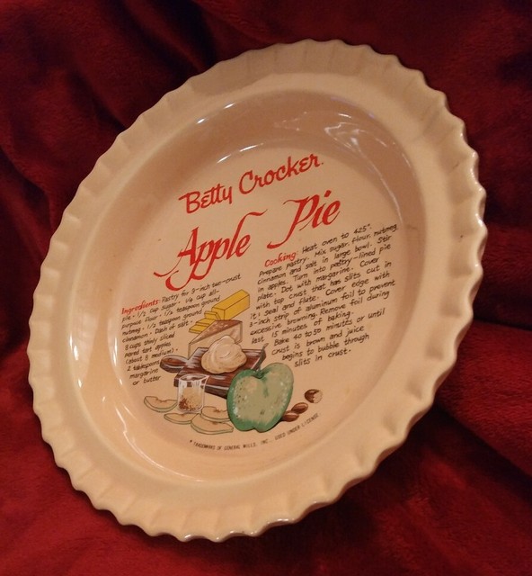 Vintage Betty Crocker Ceramic Apple Pie Baking and Serving Dish eBay