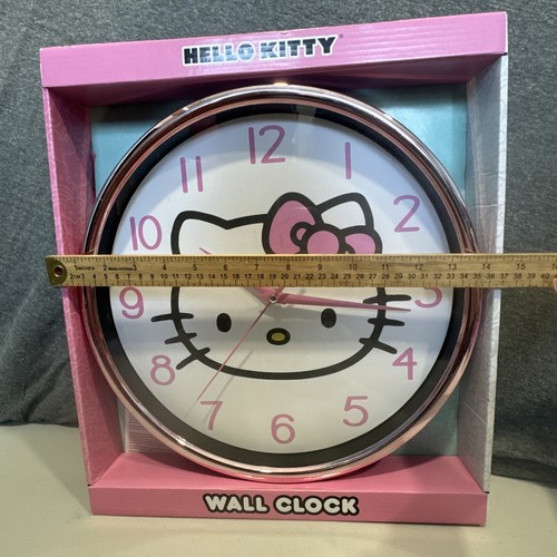 NEW Sanrio Hello Kitty Wall Clock Large Pink Analog Display - Picture 6 of 6