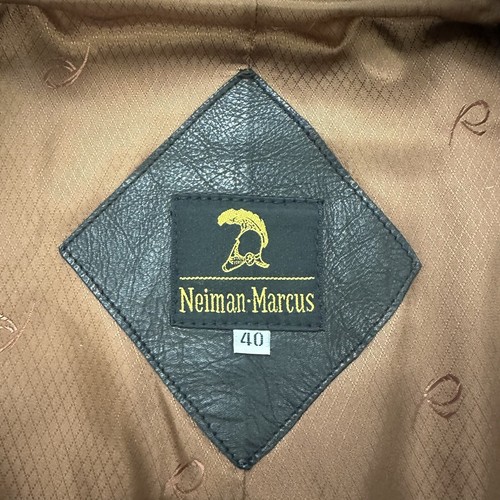 Neiman Marcus Brown Leather Jacket - Men’s Size 40 - Picture 6 of 8