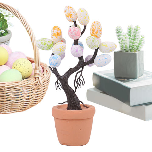 Glittered Easter Egg Tree Picket Fence Base Table Centerpiece Decoration - Picture 10 of 16