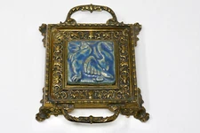 Pewabic Pottery Detroit 1997 Griffin Mythical Gryphon Eagle Lion Bird Beast Tile