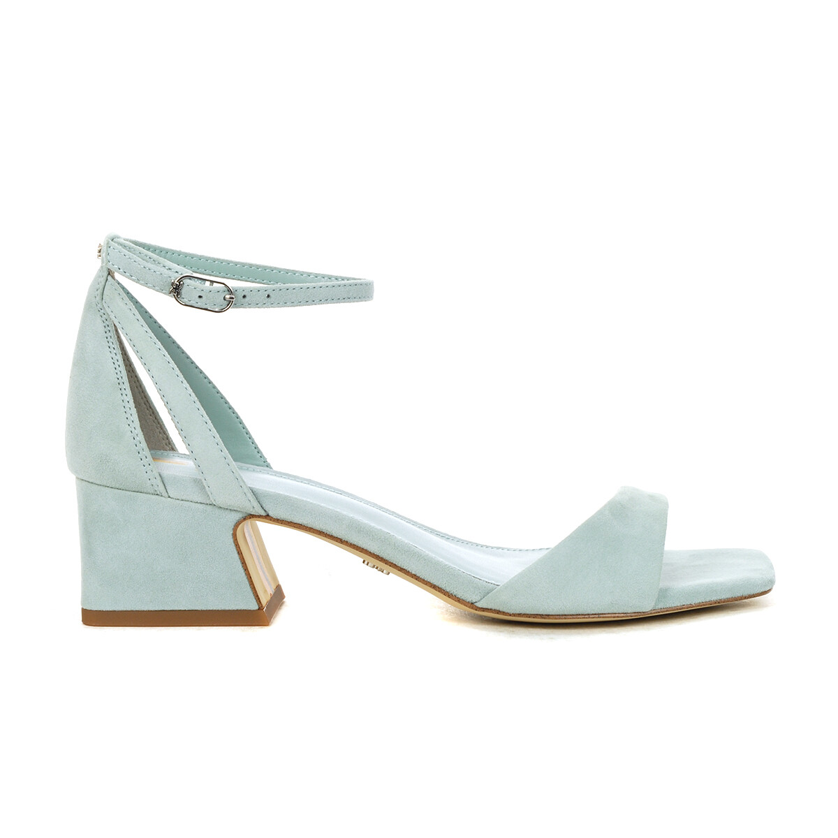 Женские босоножки на танкетке Sam Edelman Wilson Tide из синей замши 24590₽