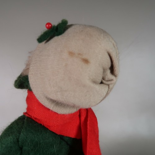 Vintage Byers Choice Christmas Caroler Little Drummer Boy Green Coat - No Label - Picture 5 of 10