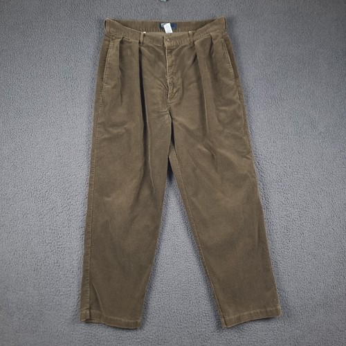 Vintage POLO RALPH LAUREN Hose Herren W34 L30 Cord Jumbo Cord Plissee 90er