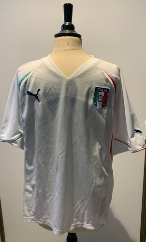 T-Shirt Maillot de Football Puma Italie Euro 2008 De Rossi Numéro 10 Vintage 2000's - Vêtements