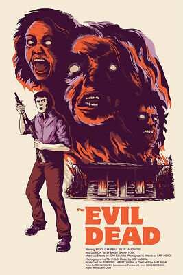 THE EVIL DEAD, Original Bruce Campbell Horror 1 sheet movie Theater Cinema  poster For Sale - Original Vintage Movie Posters