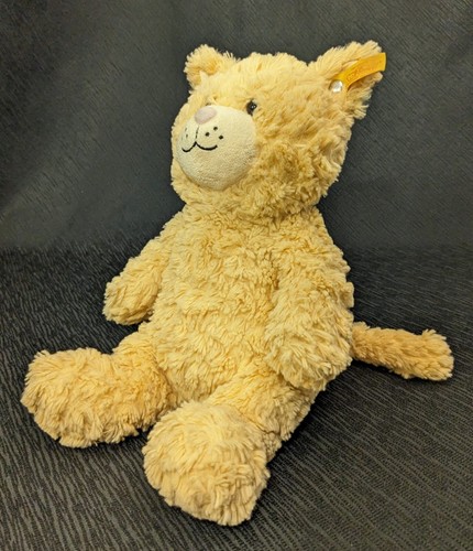 Steiff Soft Cuddly Friends Whiskers Cat Plush Apricot Kitty Ear Tag (#099199) - Picture 3 of 22