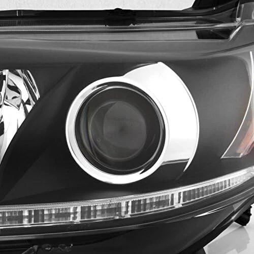 Faros para Toyota Sienna 2011-2017 proyector LED DRL carcasa negra izquierda+derecha Foto 4 de 4