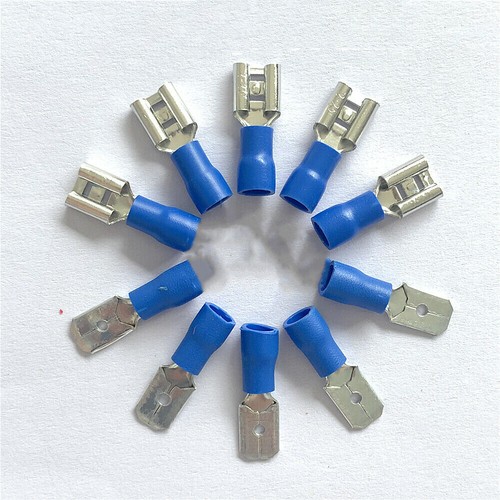 Vinyl Insulated Female Male Spade Terminals Wire Crimp Connectors 2.8 4.8 6.3mm - Picture 4 of 12