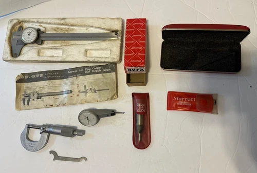MITUTOYO 0-1" Micrometer .001 Caliper #505 101 Dial Indicator .0005” #513-202