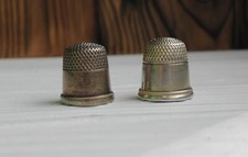 Lot 2 Antique Soviet Empire Thimbles Silver 875 20th Century