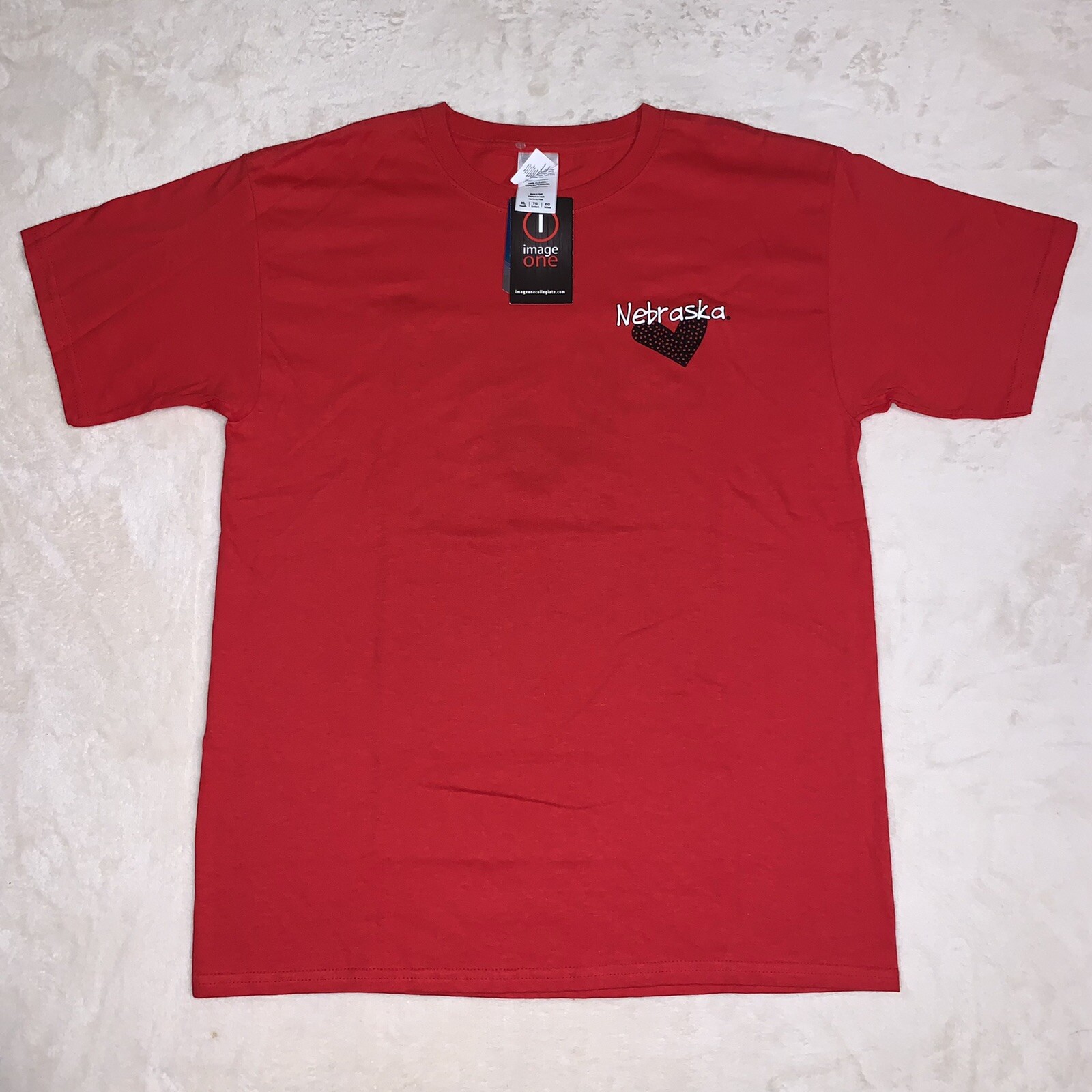 NCAA Image One Short Sleeve College T Shirt Nebraska Cornhuskers Youth XL Red