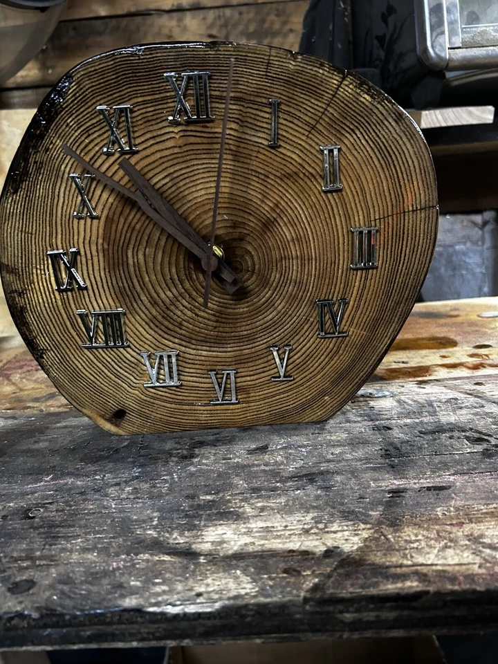 wood clock - Image 3 of 3