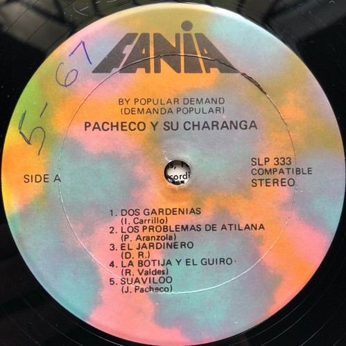 Pacheco Y Su Charanga By Popular Demand FANIA SLP 333 1967/70? Puerto Rico MINT- - Picture 2 of 5
