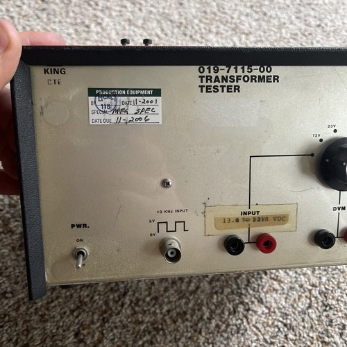 Bendix Transformer Tester 019-7115-00 by King Electric Company - Picture 5 of 7