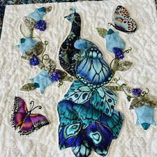 Gorgeous 3D Appliqu Art Quilt 60 x90 .