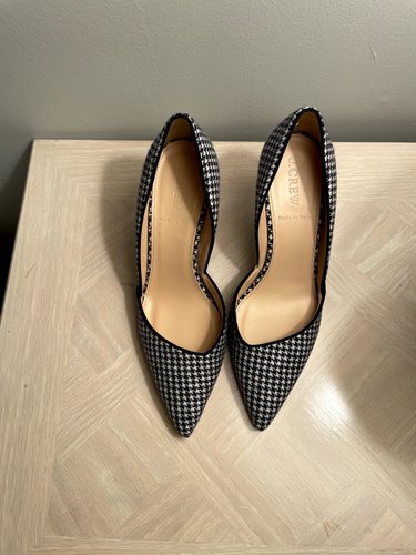 $298 J Crew Collection Colette D'Orsay Pumps Houndstooth Wool Size 7 US - Picture 5 of 15