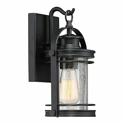 Quoizel BKR8406K 1-Light Booker Outdoor Lantern in Mystic Black - Picture 1 of 7