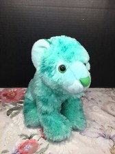 VGUC-12  Cuddlekins Mint Green Tiger Wild Republic Plush Stuffed Animal