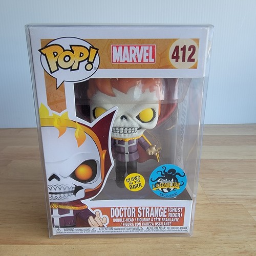 Funko Pop Marvel Doctor Strange Ghost Rider #412 Glow GITD LACC - Picture 2 of 11