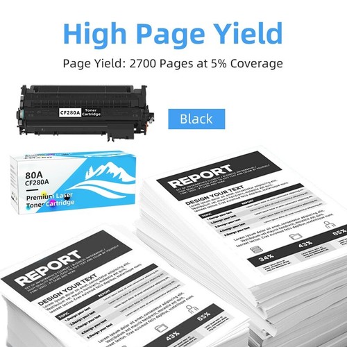 1PK CF280A Toner Compatible with HP 80A LaserJet Pro 400 M401d M401dne M401dw - Picture 4 of 6