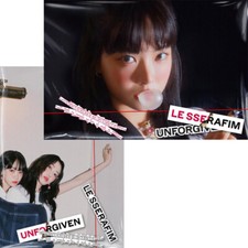 LE SSERAFIM [UNFORGIVEN] 1st Album WEVERSE Ver RANDOM/ QR Card+Poster+5 Card+etc