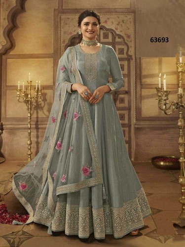 Anarkali Salwar Kameez Suit Indian Pakistani Designer Bollywood Ethnic Dress - Picture 20 of 29