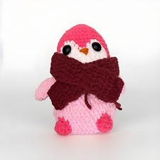 Soft Yarn Handmade Crochet Amigurumi Pink Penguin Plush/Stuffed Animal 14 Inches