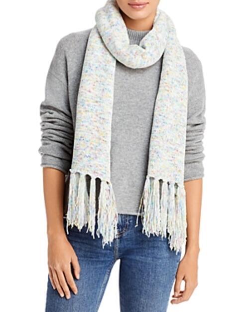 Aqua Flecked Rib Knit Scarf Size OSFA for sale online | eBay display picture 3