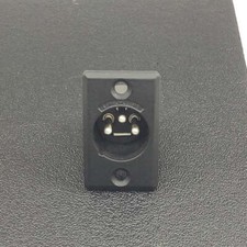 D3MB - SWITCHCRAFT -- Male 3 Pin XLR Panel Mount Connector, Black Shell