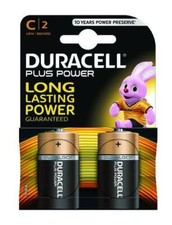 Pile duracell-plus alkaline 1/2 torcia C  2 pz