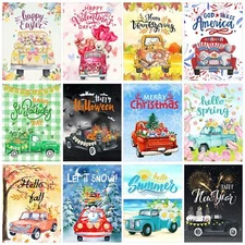 12 Sets Seasonal Diamond Painting Kits Full Drill Rhinestones Art Crafts Cute...