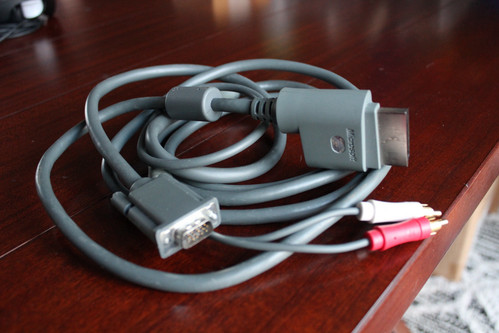 OEM Microsoft XBOX 360 VGA Kabel Model X801257-100 Original Zubehör