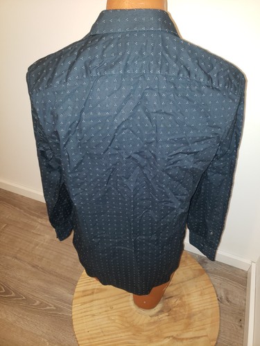 (Medium) Banana Republic Herrenhemd blau gepunktet SLIM Fit bügelfrei - Bild 4 von 5