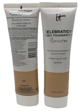 (2) It Cosmetics Celebration Body Foundation Illumination “FAIR” 3.4oz. New