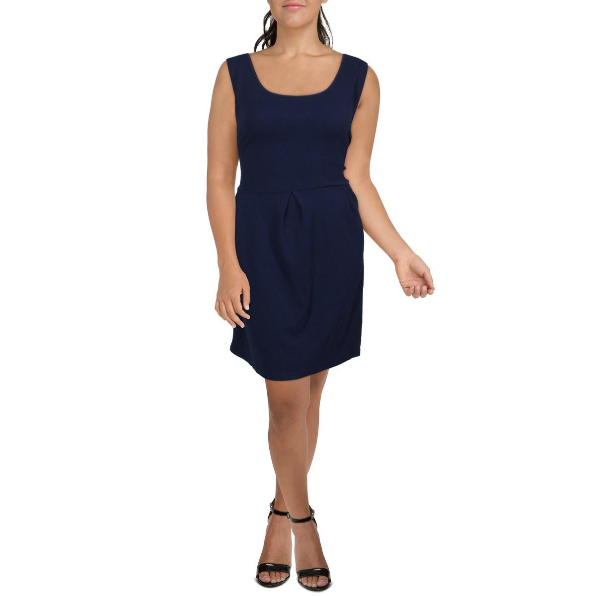 24seven Comfort Apparel Женское дневное миди-платье без рукавов до колена Plus BHFO 2584