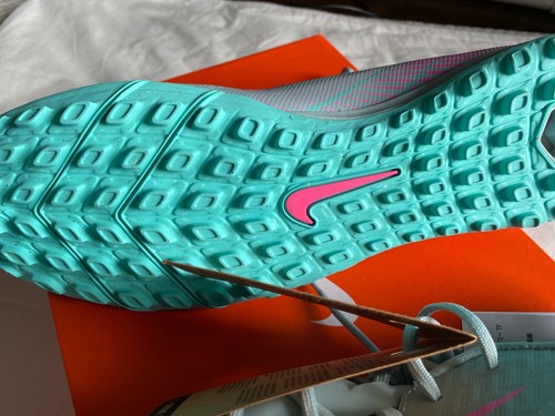 Nike Zoom Mercurial Vapor 16 Academy TF US12 Ocean Cube Pink Blast New FQ8449301 - Picture 7 of 21