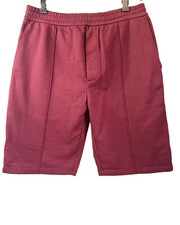 Prada Mens Burgundy Cotton French Terry Sweat...