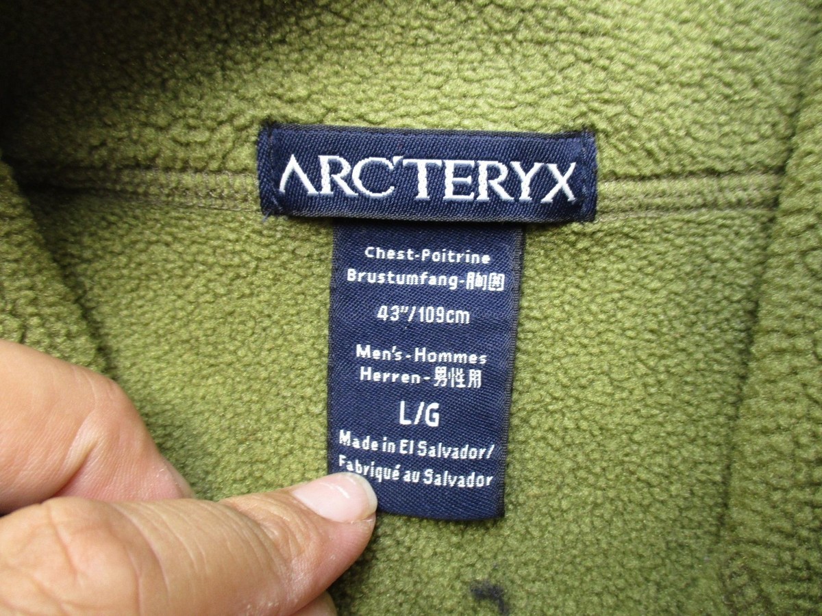 Arc'teryx Leaf Cold WX 1/4 Zip Mens L Green Fleece Polartec